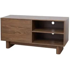 Meuble TV 120 cm scandinave bois foncé - Oviala pas cher