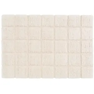 Tapis rectangulaire à poils longs style shaggy écru 160 x 230 cm Chessy - Oviala pas cher