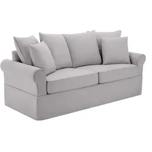 Canapé droit 3 places en polyester vert - Oviala pas cher