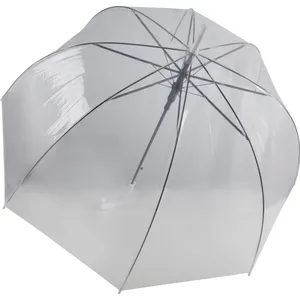 Kimood Parapluie canne transparent - KI2024 - blanc pas cher