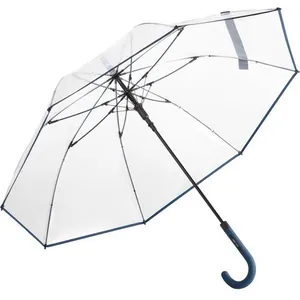 Parapluie canne transparent - FARE - FP7112 - Automatique - Bleu marine - 8 panneaux pas cher