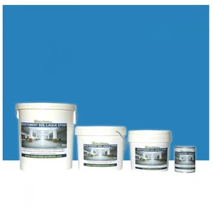 MATPRO Peinture laque époxy sol et mur Kit de 10 Kg Bleu France RAL 5012 pas cher