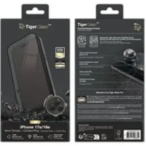Pack Protège-écran en verre trempé TigerGlass Pro + Caméra ring pour iPhone 17E et 16E pas cher