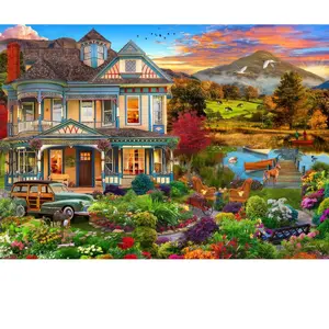 Bluebird Puzzle Jardin de Maison de Campagne Puzzle-F-90968 pas cher