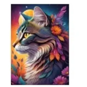 Bluebird Puzzle Floral Cat Puzzle-F-90942 pas cher