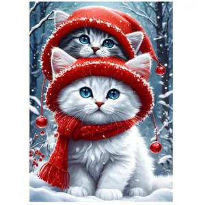 Bluebird Puzzle Kitties in the Winter Puzzle-F-90802 pas cher
