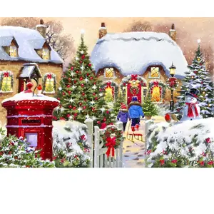 Bluebird Puzzle Winter Cottage Puzzle-F-90520 pas cher