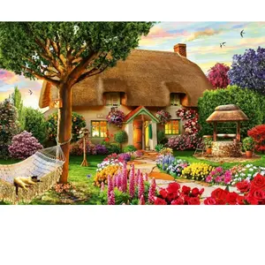 Bluebird Puzzle Thatched Cottage Puzzle-F-90552 pas cher