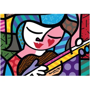 Bluebird Puzzle Romero Britto - Girl with guitar Puzzle-F-90016 pas cher