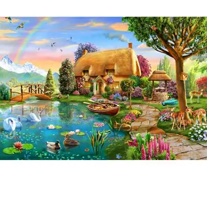 Bluebird Puzzle Lakeside Cottage Puzzle-F-90008 pas cher