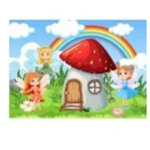 Bluebird Puzzle Les Fées et la Maison Champignon Puzzle-F-90639 pas cher