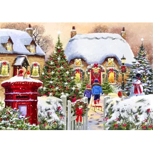 Bluebird Puzzle Winter Cottage Puzzle-F-90152 pas cher