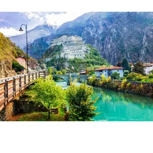 Bluebird Puzzle Fort of Bard, Italy Puzzle-F-90416 pas cher