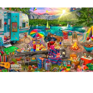 Bluebird Puzzle The Family Campsite Puzzle-F-90701 pas cher