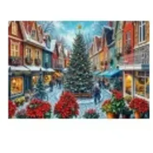 Bluebird Puzzle Shopping  de Noël sur la Place Puzzle-F-91085 pas cher