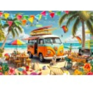 Bluebird Puzzle Camping-Car à la Plage Puzzle-F-91043 pas cher
