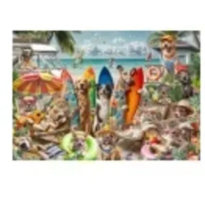Bluebird Puzzle Chiens et Chats à la Plage Puzzle-F-91044 pas cher