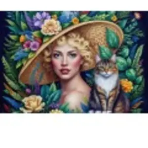 Bluebird Puzzle La Dame et le Chat Puzzle-F-91160 pas cher