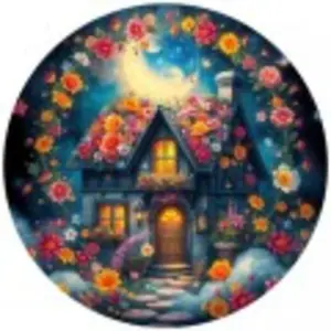 Bluebird Puzzle Puzzle Rond - Le Cottage Fleuri Puzzle-F-91148 pas cher
