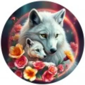 Bluebird Puzzle Puzzle Rond - Les Loups Blancs Puzzle-F-91149 pas cher