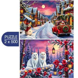 Bluebird Puzzle 2 Puzzles - Ready for Christmas Puzzle-F-91102 pas cher