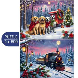 Bluebird Puzzle 2 Puzzles - Christmas is Coming Puzzle-F-91101 pas cher