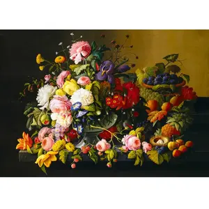 Bluebird Puzzle Severin Roesen - Still Life, Flowers and Fruit, 1855 b... pas cher