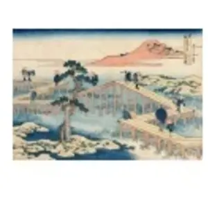 Grafika Hokusai - Image Ancienne du Pont à Huit Parties dans la Provin... pas cher