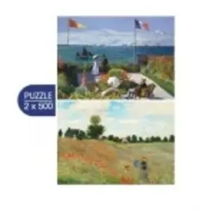 Grafika 2 Puzzles - L'Art de Monet : Terrasse à Sainte-Adresse, 1867 - Coquelicot, 1873 F-33666 pas cher