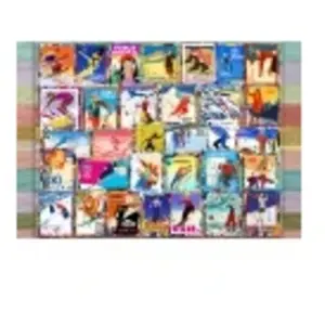 Grafika Ski Stamp Posters F-33639 pas cher