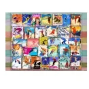 Grafika Ski Stamp Posters F-33640 pas cher