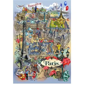 Grafika Paris Collage F-33395 pas cher