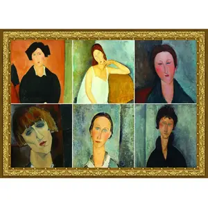 Grafika Modigliani en collage F-33328 pas cher