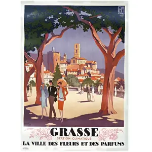 Grafika Roger Broders - Grasse, la Ville des Fleurs et des Pafums, 192... pas cher