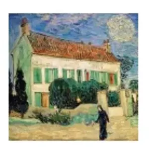 Grafika Vincent Van Gogh - La Maison Blanche, la Nuit, 1890 F-33454 pas cher