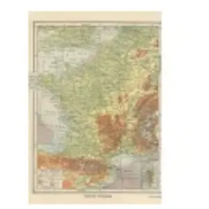 Grafika Carte de la France Physique - Larousse, 1925 F-33746 pas cher