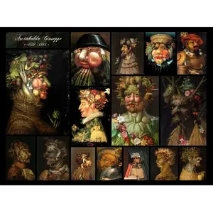 Grafika Arcimboldo Giuseppe - Collage F-30215 pas cher