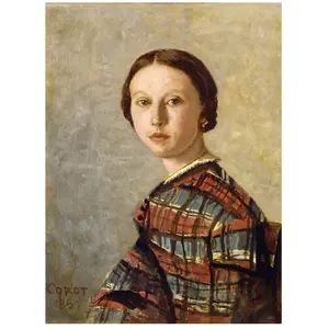 Grafika Jean-Baptiste-Camille Corot : Portrait de Jeune Fille, 1859 F-30551 pas cher