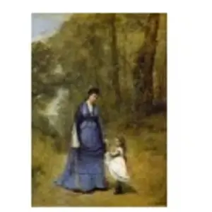 Grafika Kids Jean-Baptiste-Camille Corot : Madame Stumpf et sa fille, 1872 F-31218