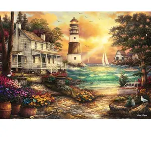 Grafika Chuck Pinson - Cottage by the Sea F-32296 pas cher