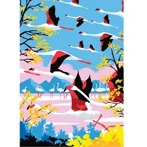 Hachette L'Envol des Flamants Roses Puzzle-0001 pas cher