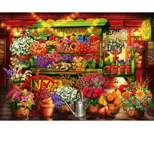 Bluebird Puzzle Flower Market Stall Puzzle-70333-P