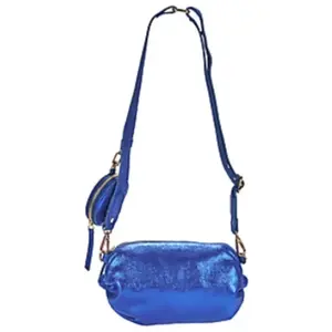 Handtas Petite Mendigote BANANA Blauw pas cher