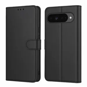 Coque pour Google Pixel 10 / Pixel 10 Pro - Portefeuille Noir Rabat Cl...