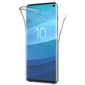 Coque pour Samsung Galaxy S10 - Housse Etui Gel TPU Silicone Intégrale Transparent Deux Parties Avant Arrière Emboitable Phonillico®