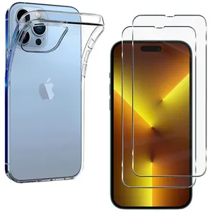 Coque pour iPhone 14 PRO et 2 Verres Trempé Film Protection Ecran Phon...Vendu parfnac-be