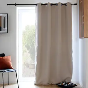 Moondream, Rideau Anti-Bruit 3-en-1, Isolation Phonique, Thermique Hiver & Été, 100% Occultant, Technologie Brevetée, Fabriqué en UE, Effet Coton, Oeillets, Gris - Galet, 140 x 260 (LxH) cm pas cher