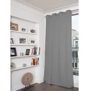 Rideau Phonique - MOONDREAM - Gris clair - 140x260 cm - Occultant - Thermique -  illetsVendu parrakuten
