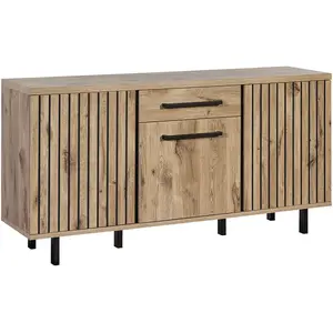 Buffet - ALTOBUY - Romy - 3 Portes - 1 Tiroir - Finition Canyon Oak pas cher