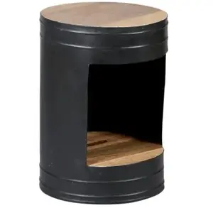 Guéridon Rond Gris - ALTOBUY - Indus - Verni - Meuble de salon - Adult... pas cher